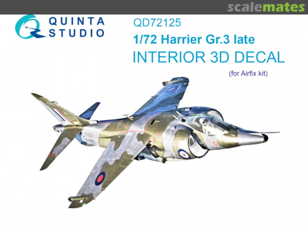 Boxart Harrier Gr.3 Late interior 3D decals QD72125 Quinta Studio