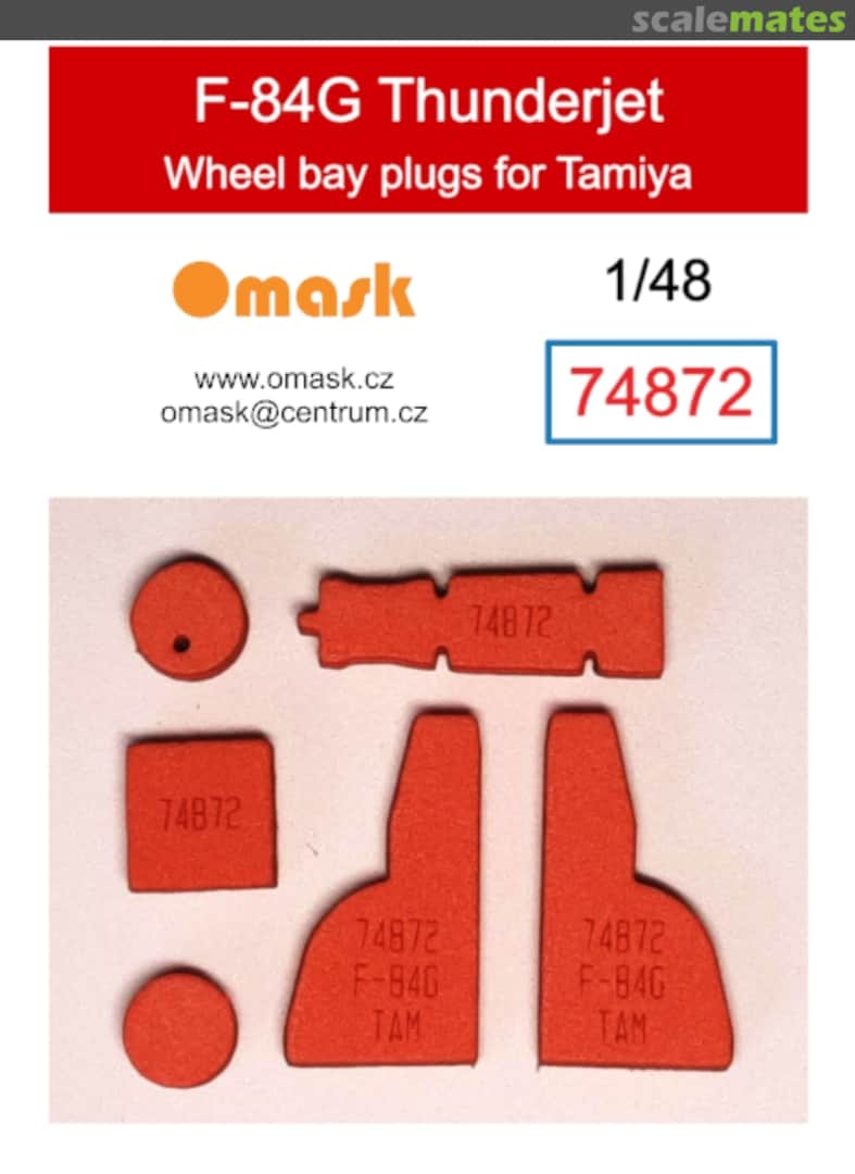 Boxart 1/48 F-84G Thunderjet wheel bay plugs (for Tamiya) 74872 Omask