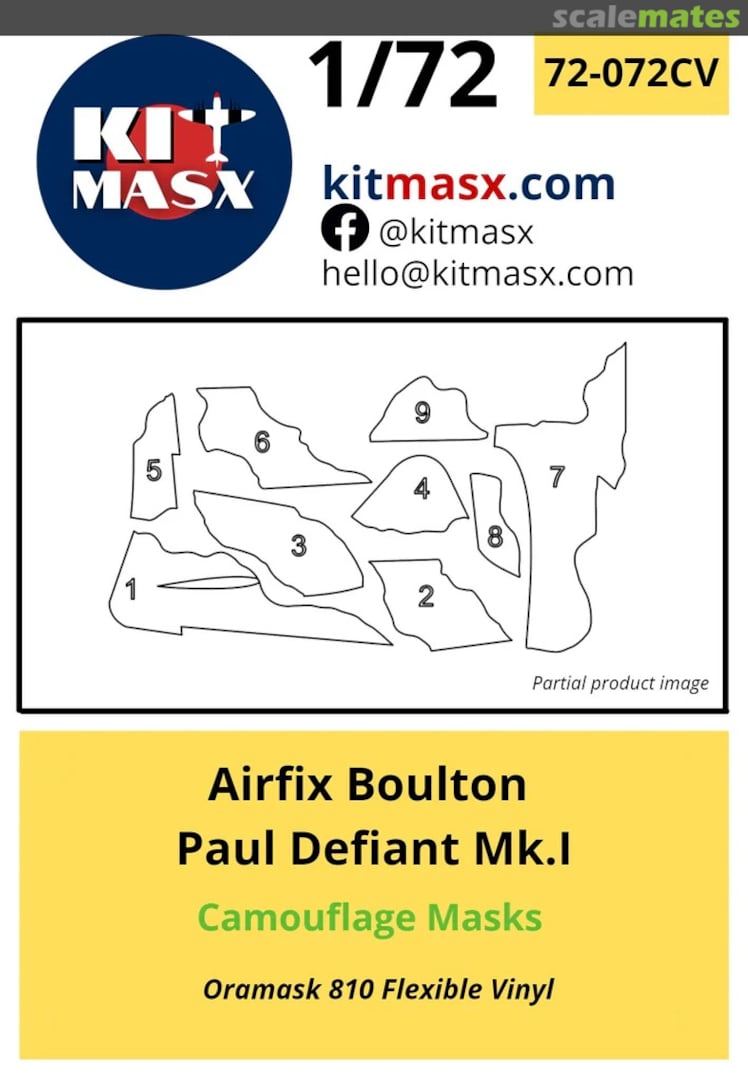 Boxart Boulton Paul Defiant Mk.I 72-072CV Kit Masx