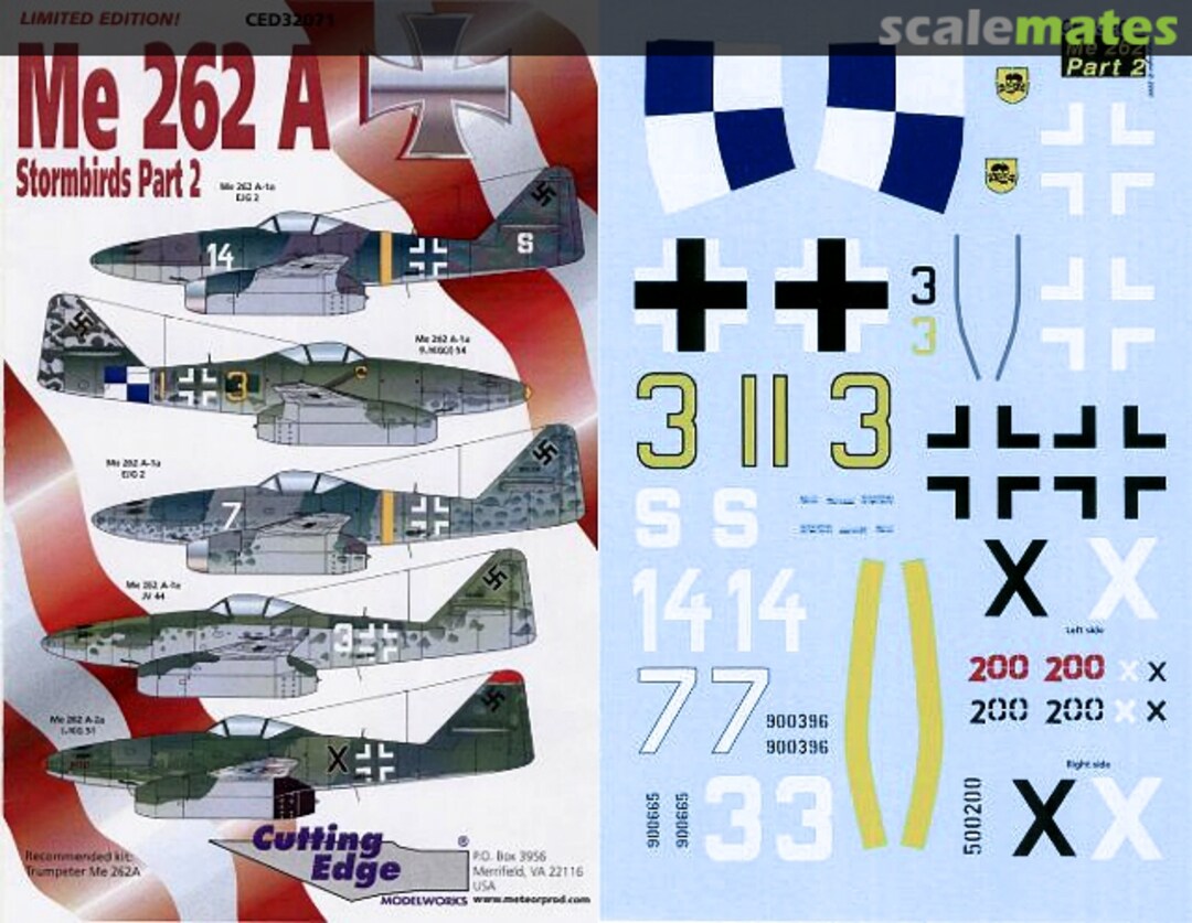 Boxart Me 262 A Stormbirds Part 2 CED32071 Cutting Edge Modelworks