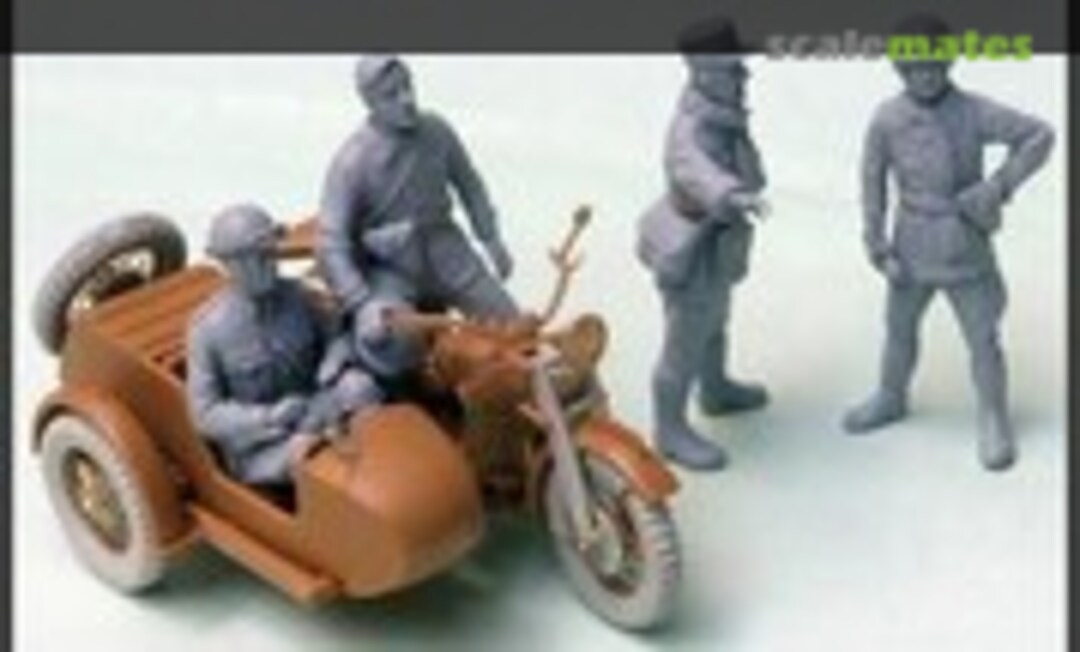 1:35 Gnome-Rhone 800 AX2 w/side car Military Preview 1940 (ADV Azimut 35417)