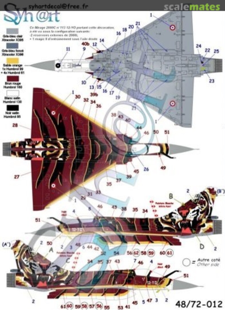 Boxart Dassault Mirage 2000C 72-012 Syhart