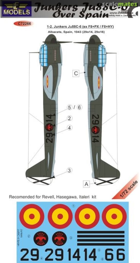 Boxart Junkers Ju88C-6 C72266 LF Models