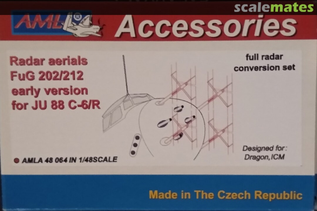 Boxart Radar aerials FUG 202/212 early version for JU 88 C-6/R AMLA 48 064 AML