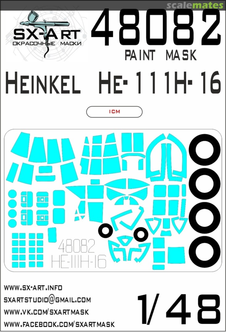 Boxart Heinkel HE-111H-16 masks 48082 SX-Art