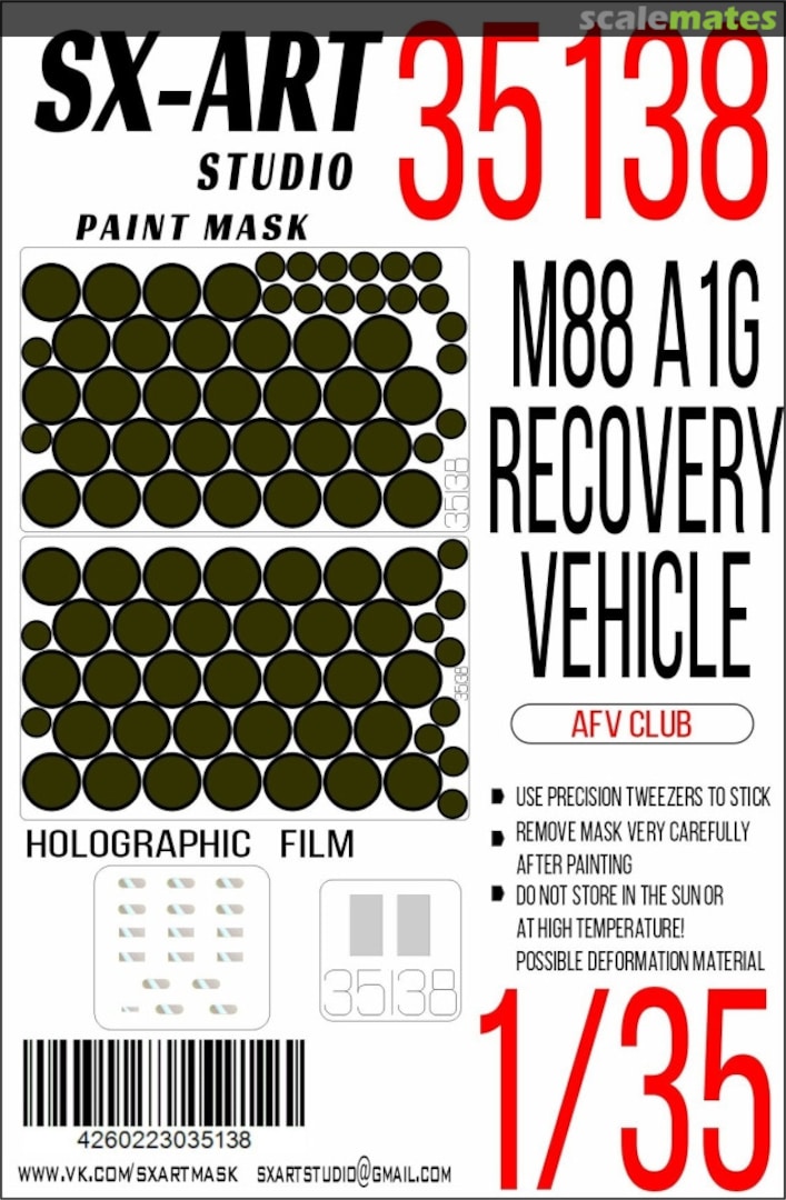 Boxart M88 A1G Recovery Vehicle masks 35138 SX-Art