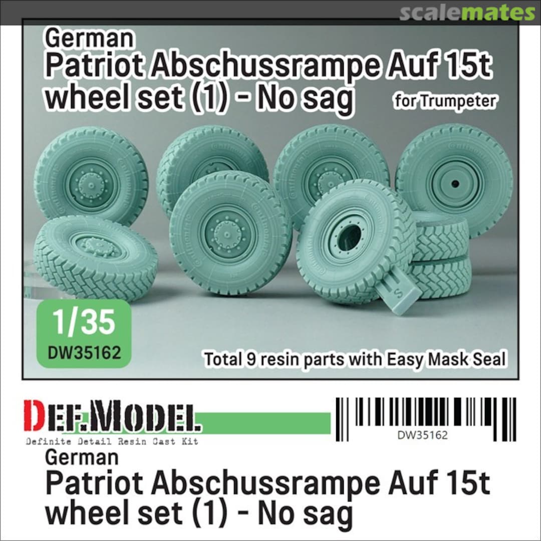 Boxart German Patriot Abschussrampe Auf 15t wheel set (1) - No sag DW35162 Def.Model