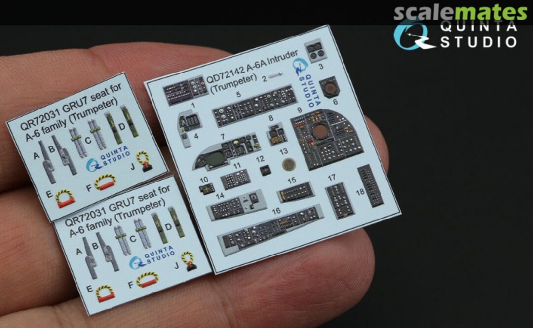 Contents A-6A Intruder interior 3D decals QD72142 Quinta Studio