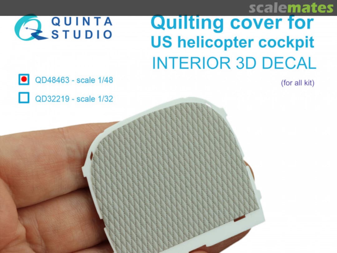 Boxart Quilting Cover for US Helicopter Cockpit interior 3D decals QD48463 Quinta Studio