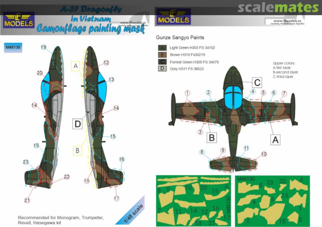 Boxart A-37 Dragonfly in Vietnam M48130 LF Models