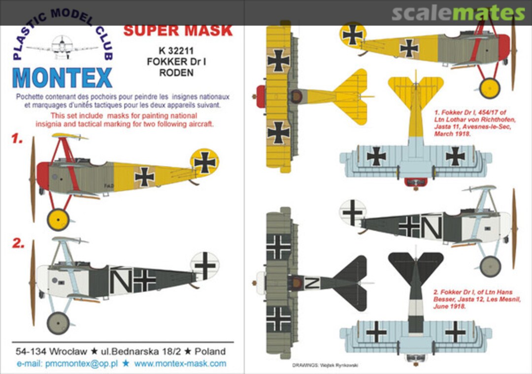 Boxart Fokker Dr.I K32211 Montex