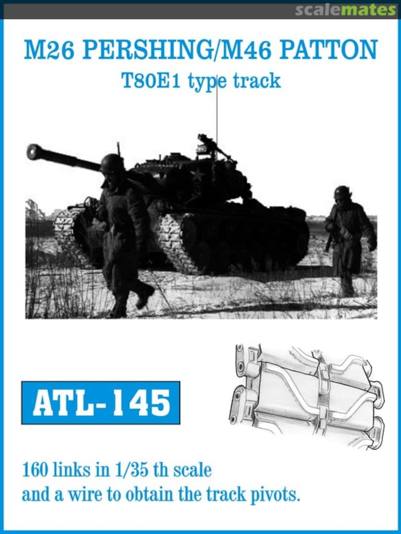 Boxart M26 Pershing / M46 Patton T80E1 type track ATL-145 Friulmodel