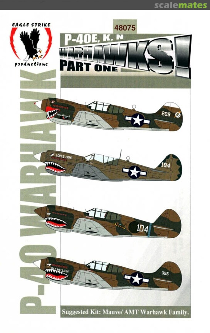 Boxart P-40 E, K, N Warhawks! 48075 Eagle Strike Productions