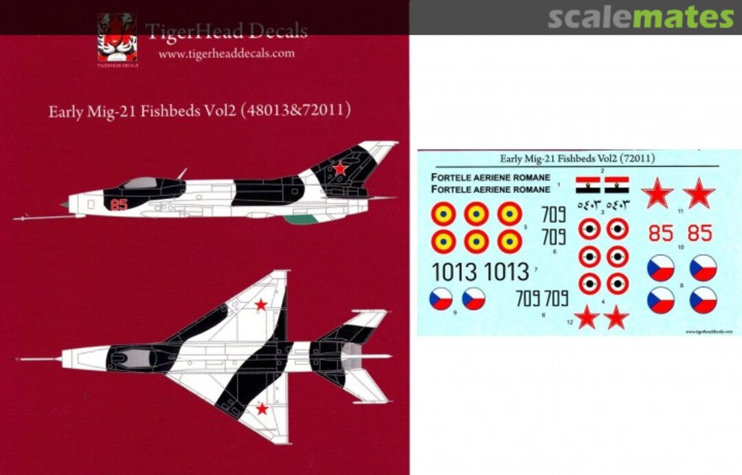 Boxart Early Mig-21 Fishbeds, Vol 2 72011 TigerHead Decals