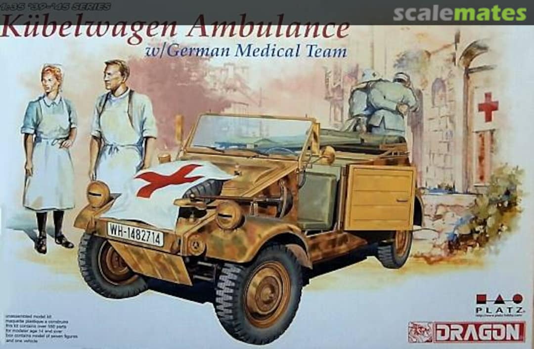 Boxart Kübelwagen Ambulance w/ German Medical Team 6336 Dragon