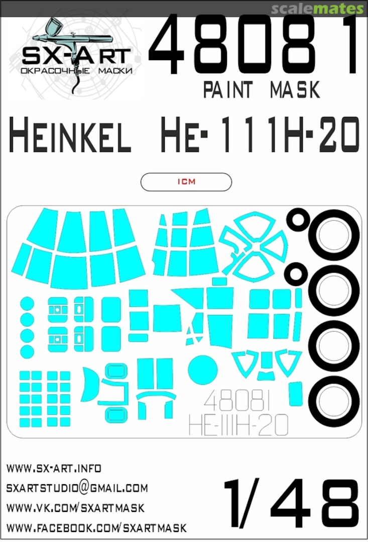 Boxart Heinkel HE-111H-20 masks 48081 SX-Art