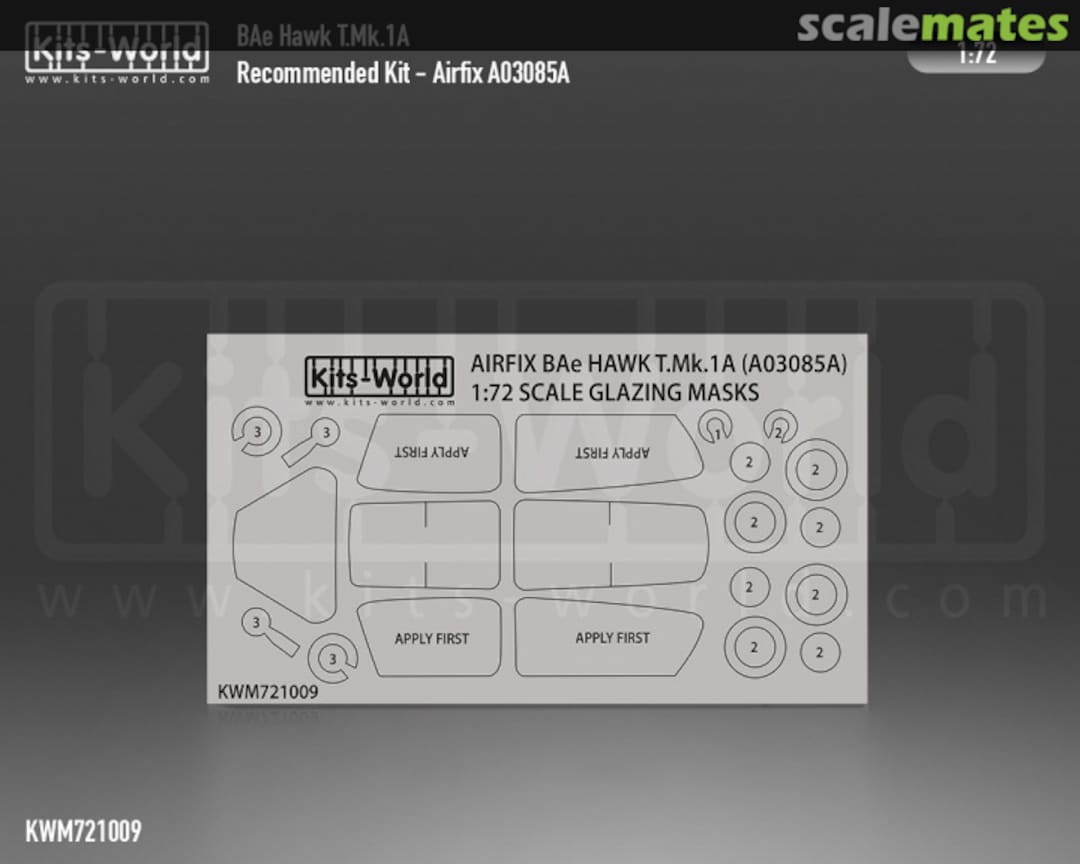 Boxart Bae Hawk T.Mk.1A Canopy/Wheel Mask KWM721009 Kits-World