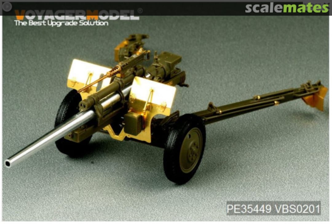 Boxart US 3inch M5 ATG/w M1 or 105mm Howitzer PE35449 Voyager Model