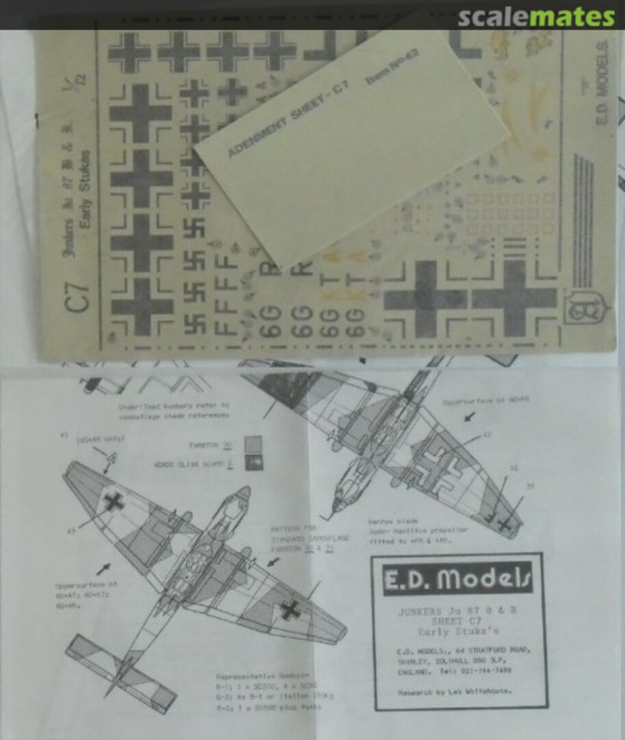 Boxart Early Stukas, Junkers Ju87B & R C7 EdModels