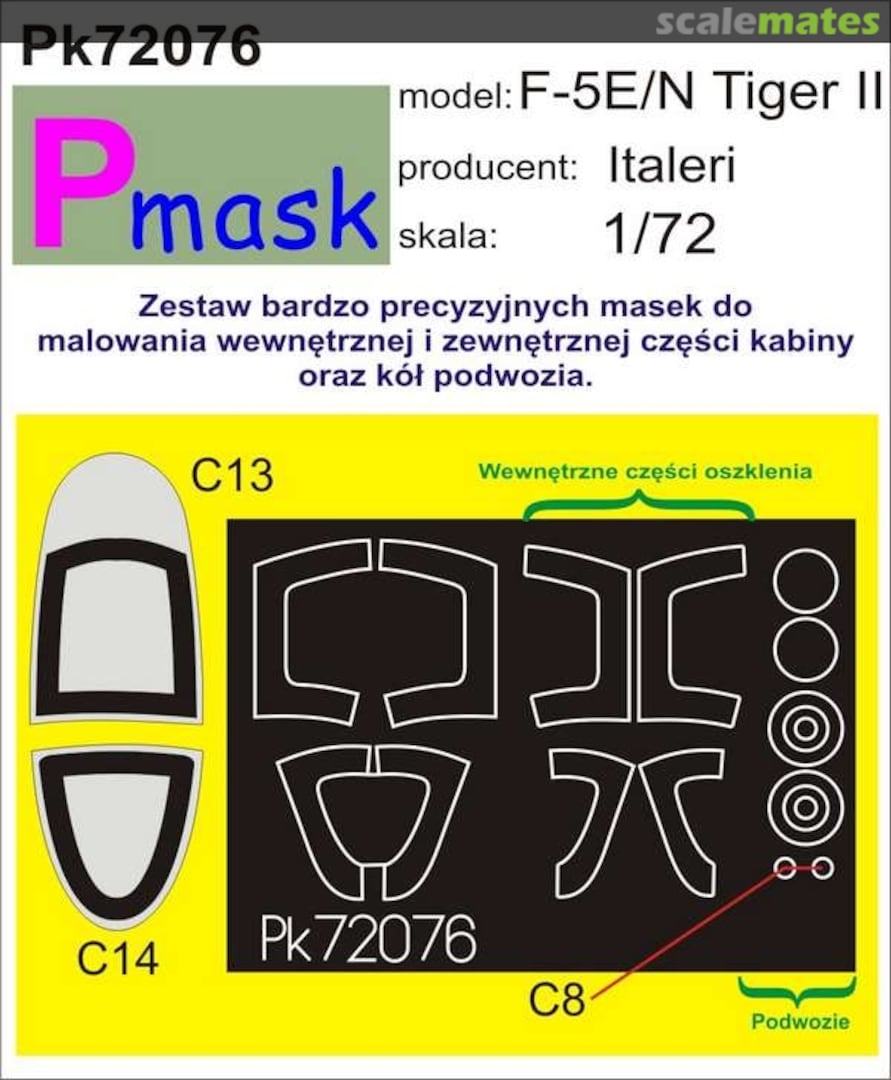 Boxart F-5 E/N Tiger II PK72076 Pmask