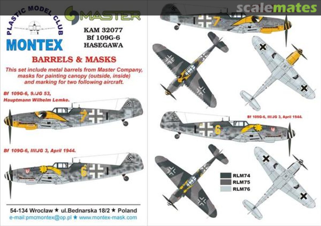 Boxart Bf 109G-6 KAM32077 Montex