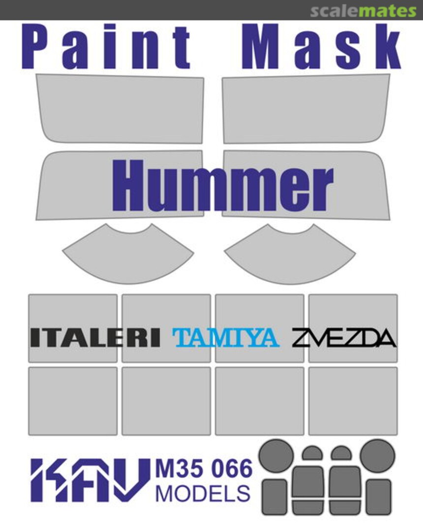 Boxart Paint Mask for Hummer (Italeri) KAV M35 066 KAV models