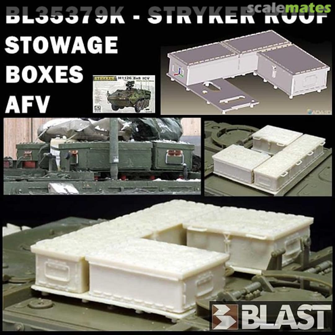 Boxart Stryker Long Roof Stowage Boxes BL35379K Blast Models