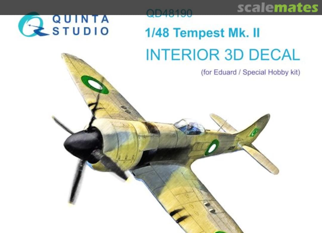 Boxart Tempest Mk. II interior 3D decals QD48190 Quinta Studio