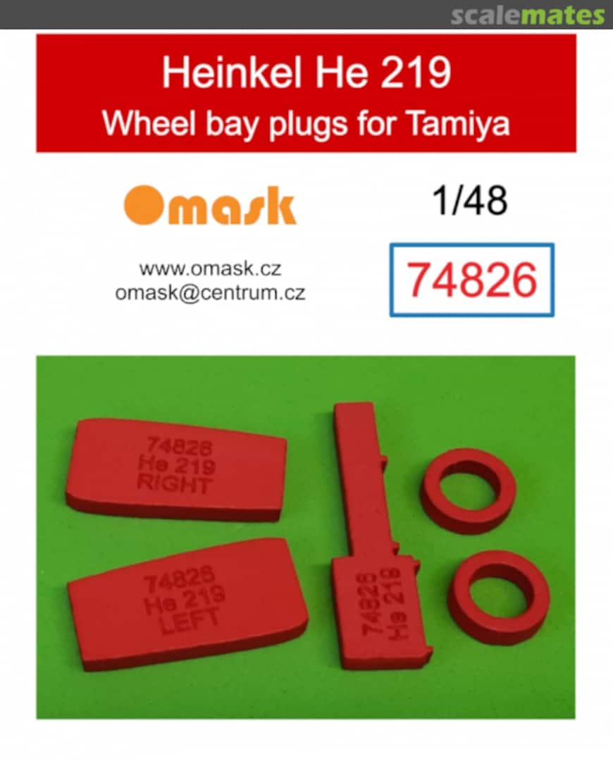 Boxart Heinkel He 219 wheel bay plugs (for Tamiya) 74826 Omask