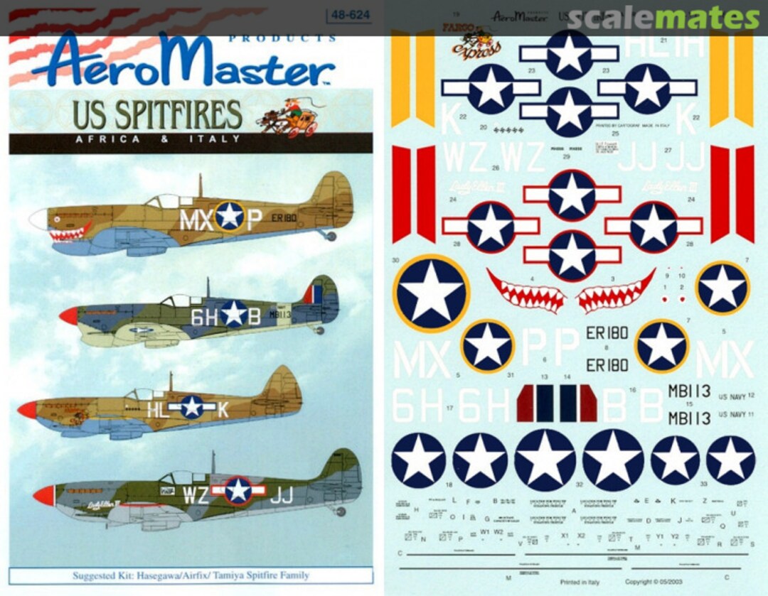 Boxart US Spitfires 48-624 AeroMaster