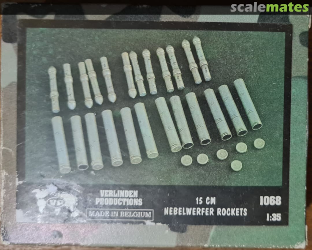 Boxart 15cm Nebelwerfer Rockets 1068 Verlinden Productions