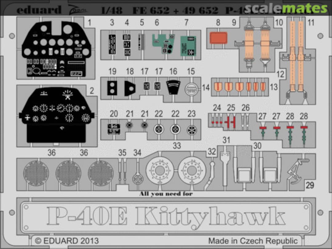 Boxart P-40E/ K interior FE652 Eduard