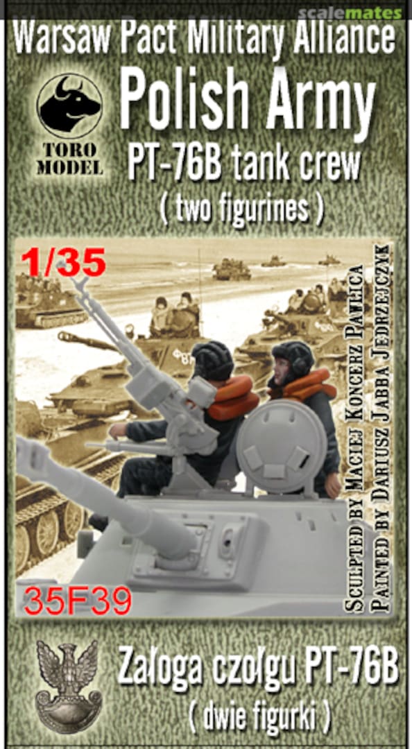 Boxart Polish Army PT-76B Tank Crew 35F39 ToRo Model