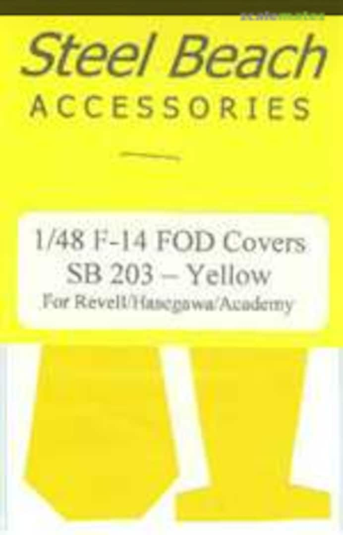 Boxart Yellow F-14 Tomcat FOD Covers 49003 Steel Beach