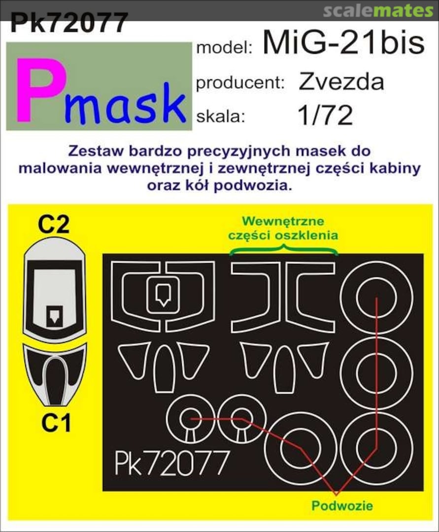 Boxart MIG-21bis PK72077 Pmask