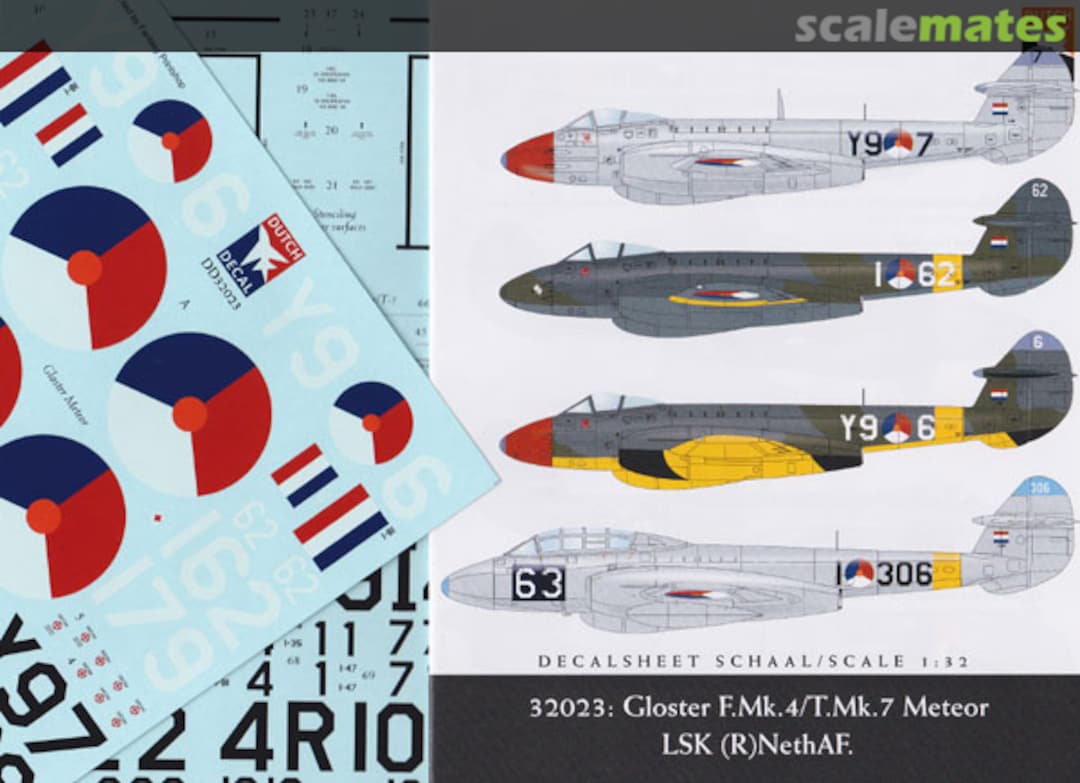 Boxart Gloster F.Mk.4 / T.Mk.7 Meteor 32023 Dutch Decal