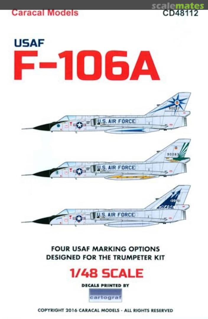 Boxart USAF F-106A Delta Dart CD48112 Caracal Models