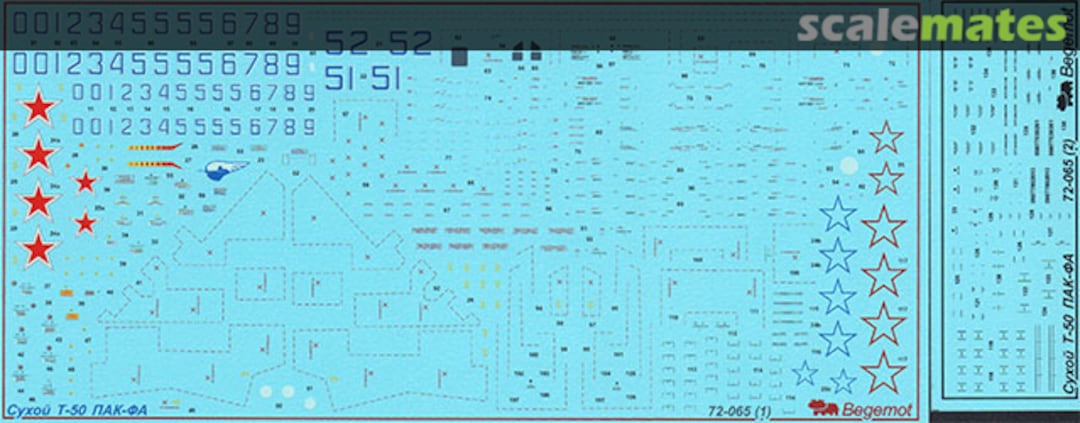 Boxart Sukhoi T-50 PAK-FA 72-065 Begemot