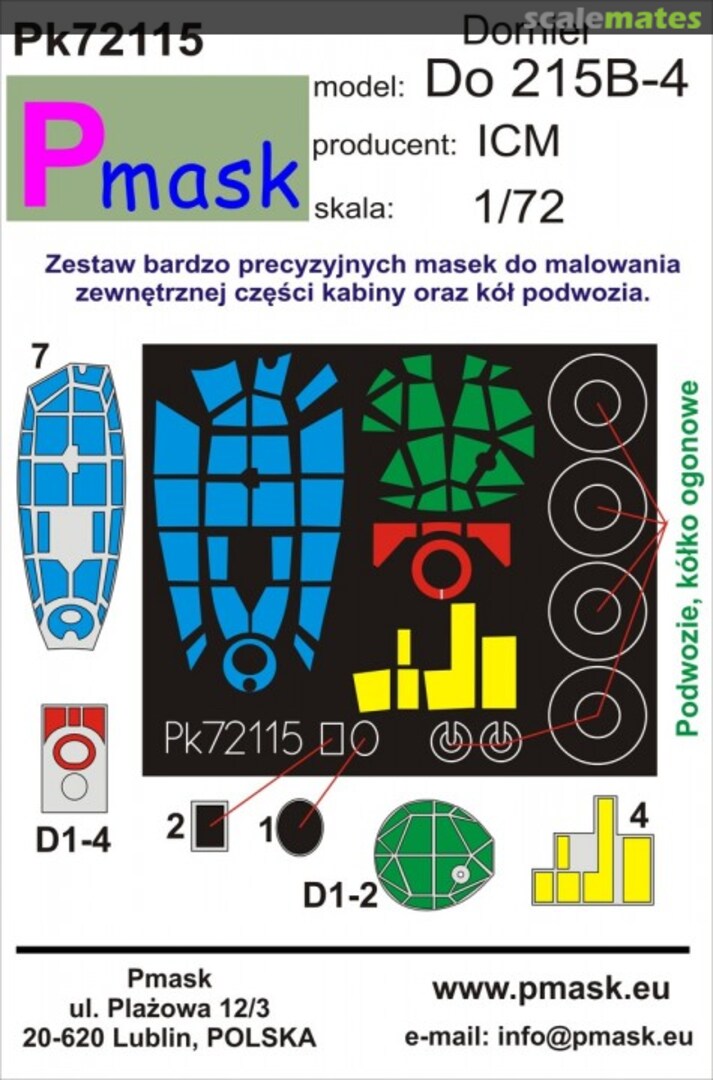 Boxart Dornier Do-215B-4 PK72115 Pmask