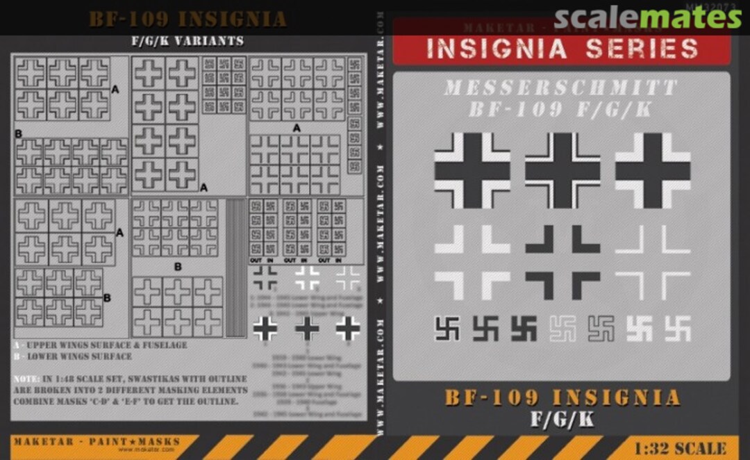 Boxart Messerschmitt Bf-109 F/G/K - Insignia MM32073K Maketar