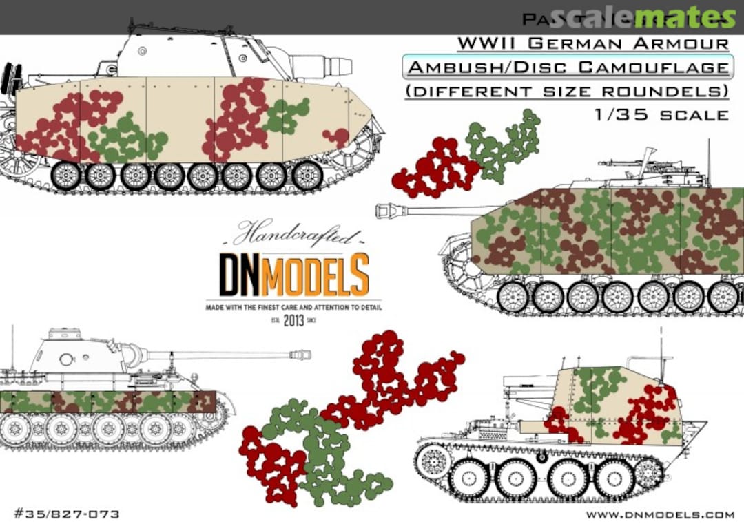 Boxart Paint Mask set 1/35 WWII German Disc Camo (different size roundels) V.3 35/827-073 DN Models