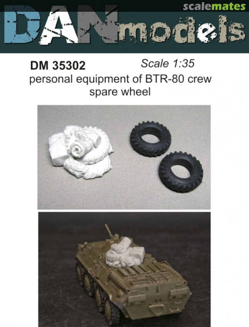 Boxart Personal equipment of BTR-80 crew and spare wheel DM35302 DANmodels