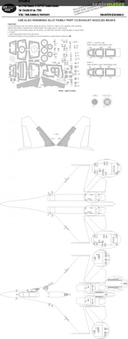 Boxart Su-27UB Flanker C EXPERT kabuki masks NWAM0542 New Ware