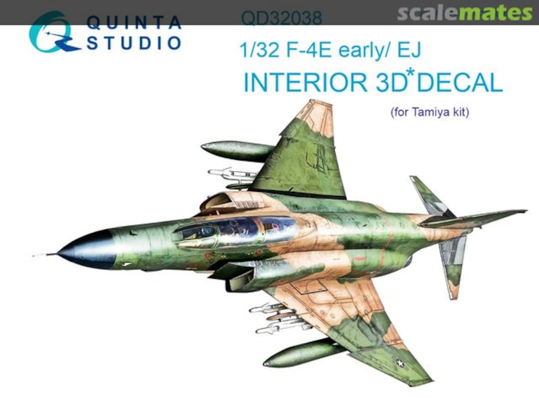 Boxart F-4E early/F-4EJ Interior 3D decals QD32038 Quinta Studio