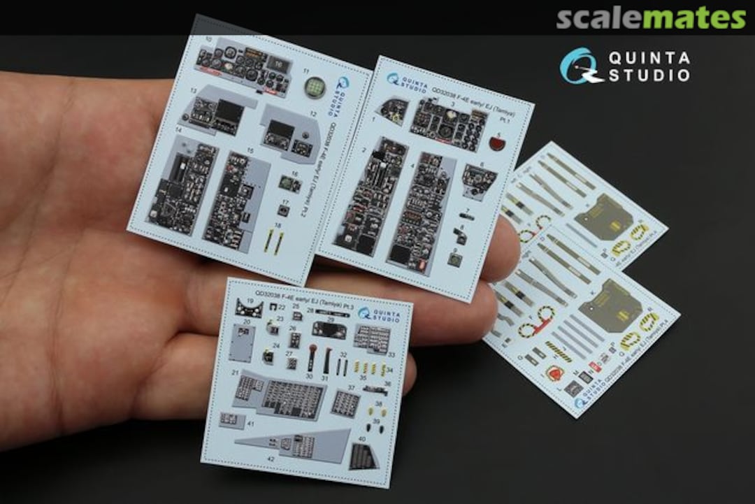 Contents F-4E early/F-4EJ Interior 3D decals QD32038 Quinta Studio