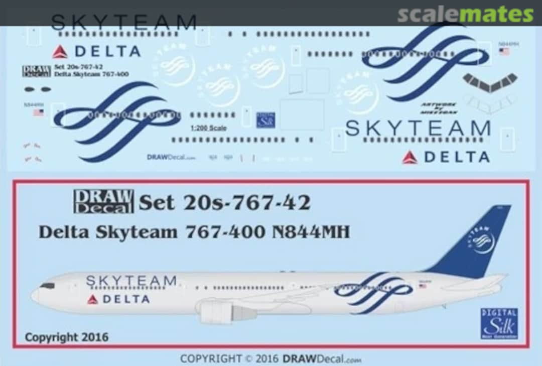 Boxart Delta Skyteam 767-400 20-767-42 Draw Decal