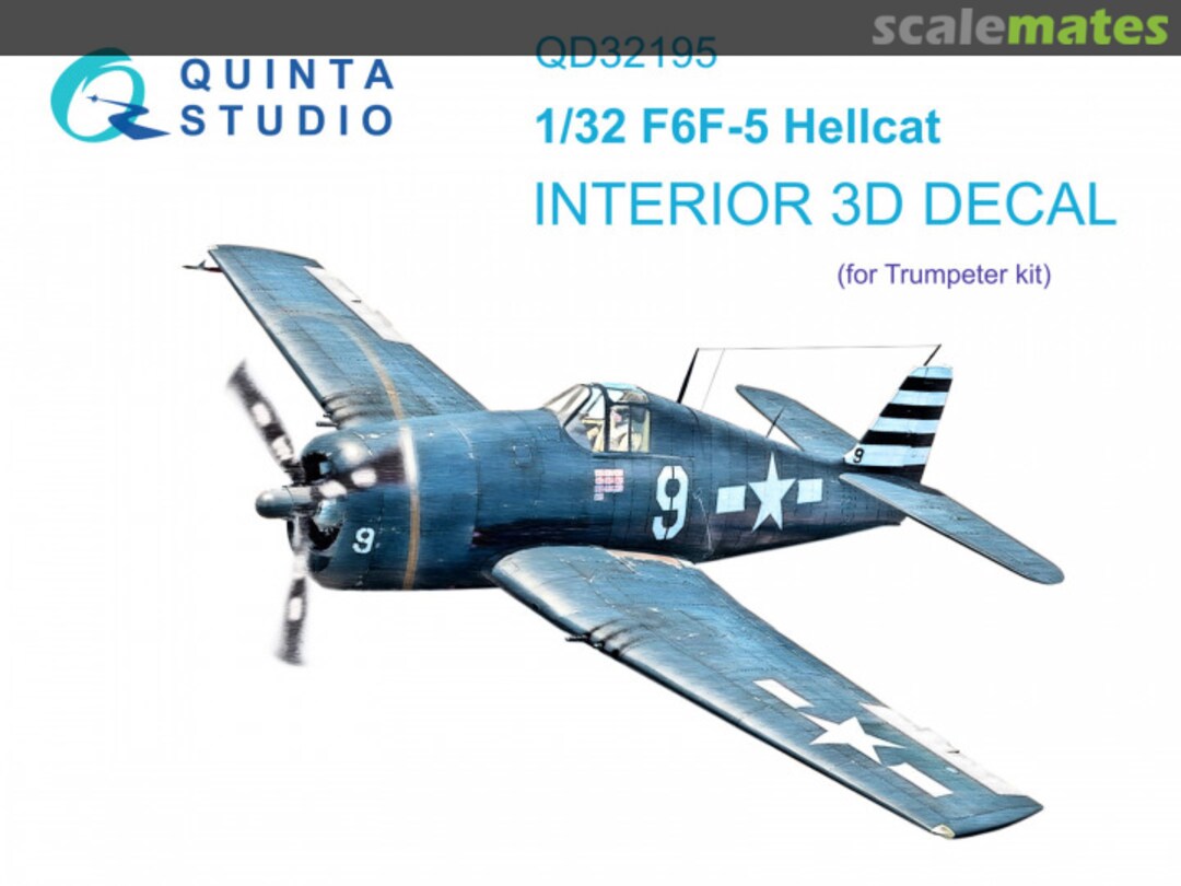 Boxart F6F-5 Hellcat interior 3D decals QD32195 Quinta Studio