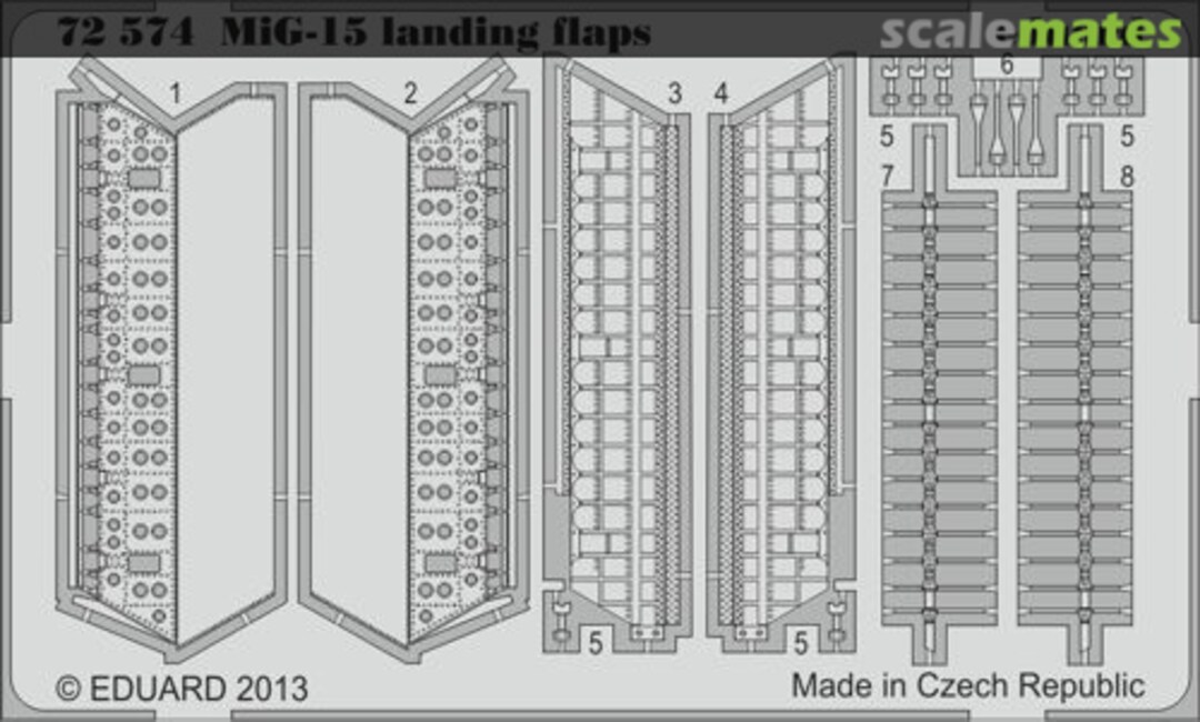 Boxart MiG-15 landing flaps 72574 Eduard