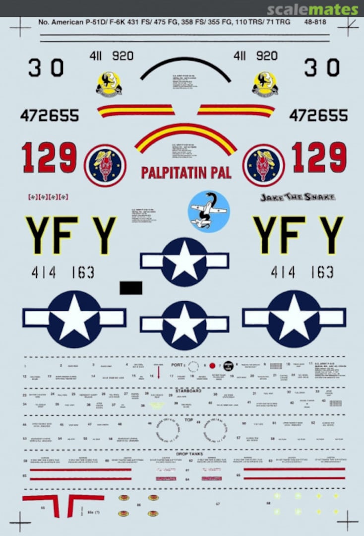 Boxart P-51D & F-6K Mustangs 48-0818 SuperScale International