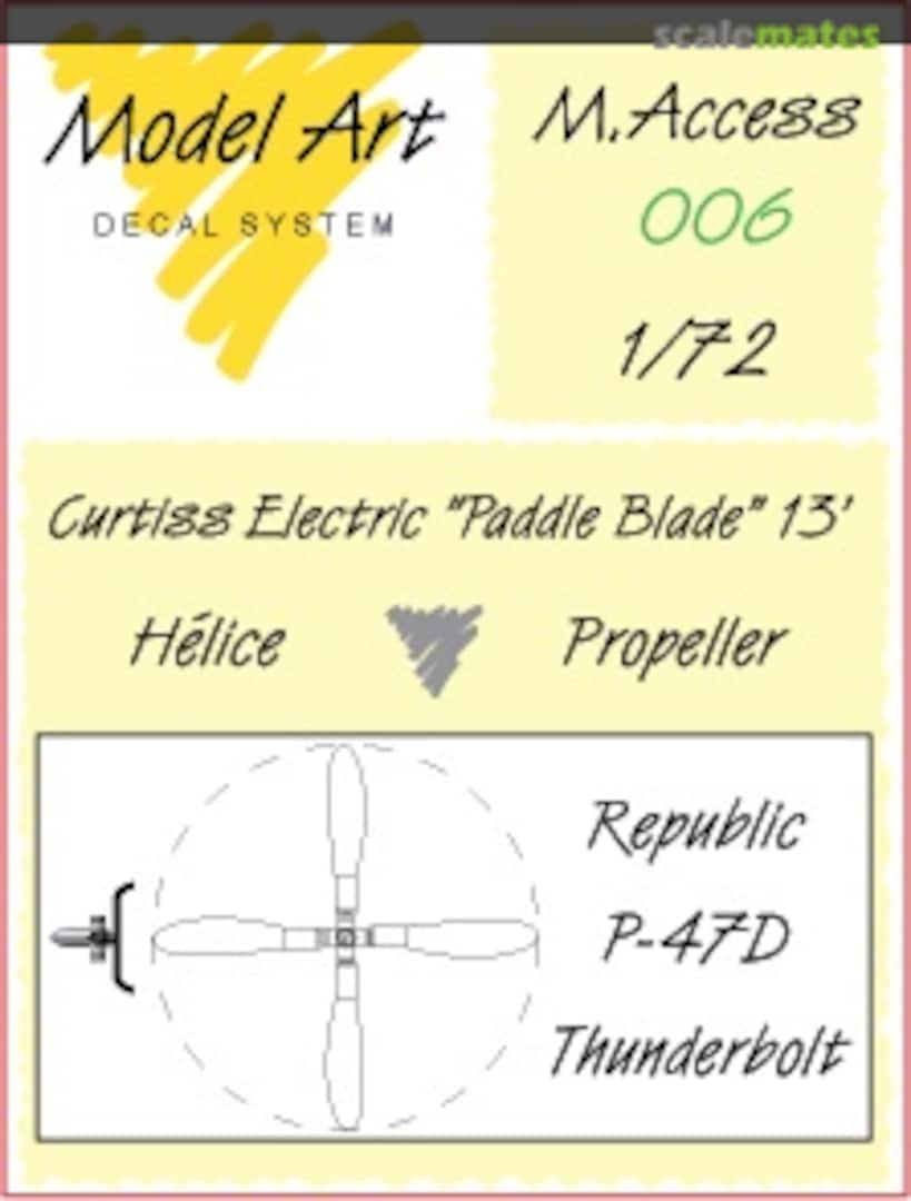 Boxart Curtiss Electric "Paddle Blade" 13' Hélice - Propller M.Access 006 Model Art Decal System